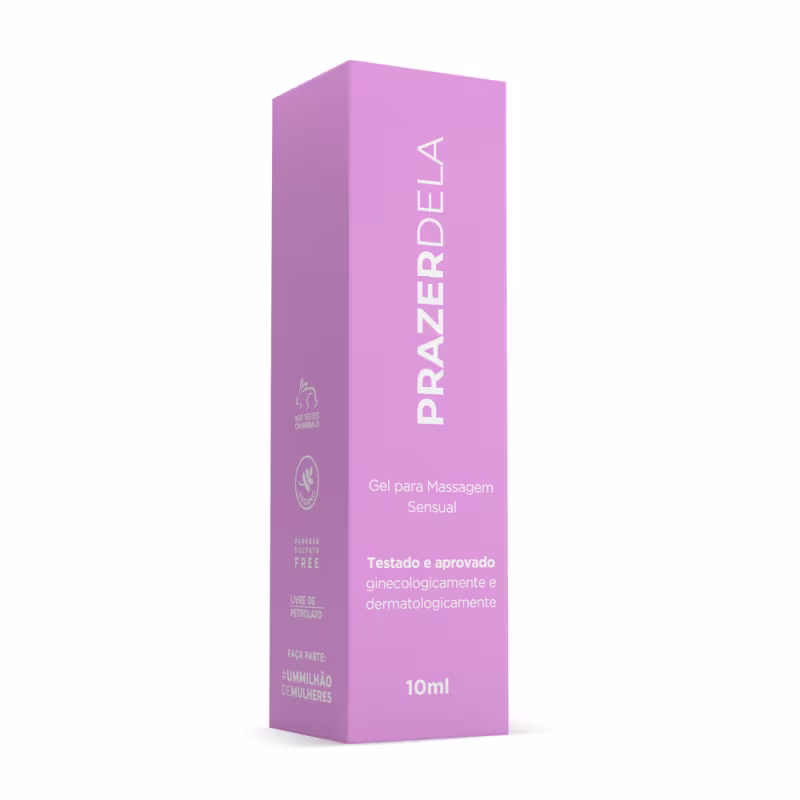 Gel para Massagem A Sós Prazer Dela, 10ml.