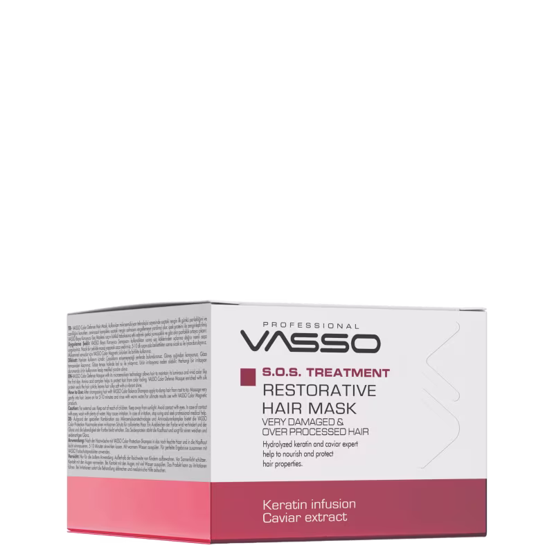 Mascara Reconstrução Capilar S.O.S. Tratamento, Vasso,  Cabelo Danificado 150ML