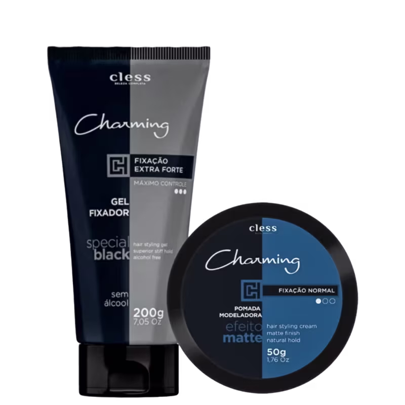 Kit Charming 2pc (Gel 200ml + Pomada Matte Fixação Normal 50g)