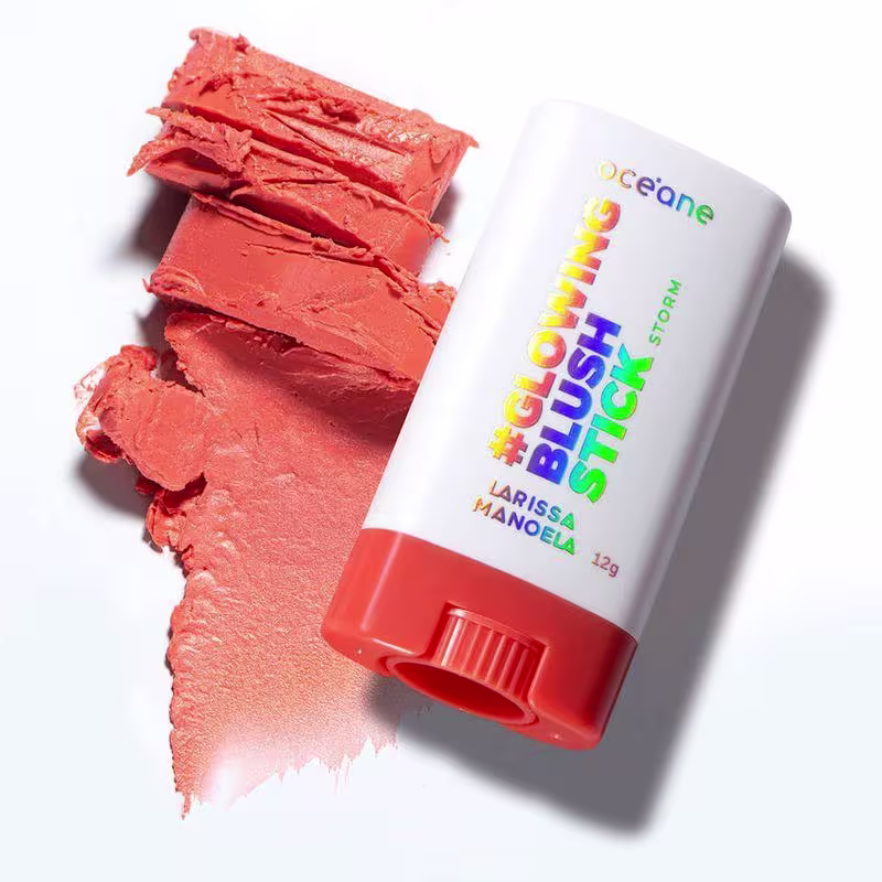 KIT GLOWING STICK STORM + CRYSTAL HIGHLIGHT QUARTZ  + SKINBALM CHERRY LARISSA MANOELA BY OCÉANE (3 PRODUTOS)