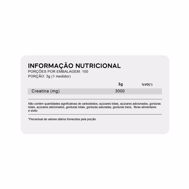 Suplemento Alimentar em Pó Pharmapele Creatina Monohidratada 100% Pura, 300g.
