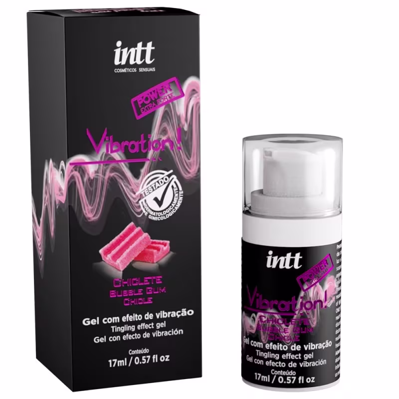 Gel Vibrador Liquido Pulsa e Esquenta Chiclete 17ml Intt Vibration