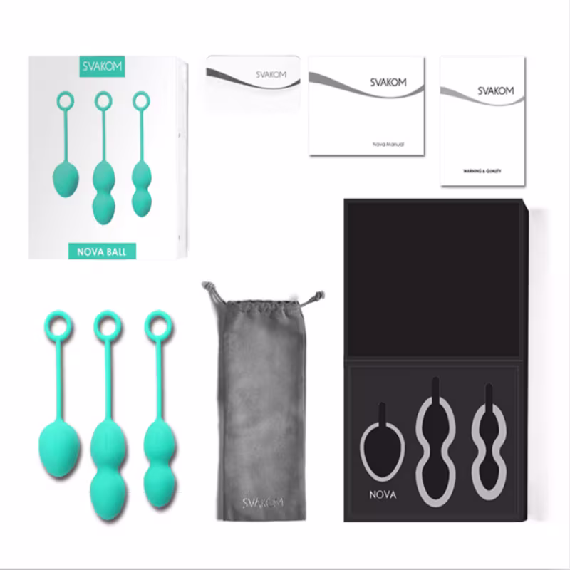 Kit 3 Bolas Pompoarismo Pélvico Silicone com Cordão Sex Shop