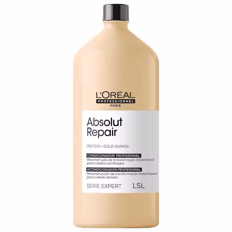 Kit Loréal Professionnel Absolut Repair Gold Quinoa + Protein - Tamanho Salão (4 Produtos)