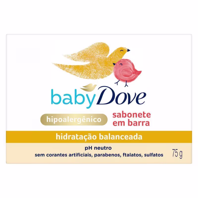 Kit 8 Sabonetes em Barra Baby Dove Hidratação Balanceada 75g