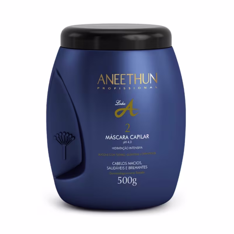 Kit Aneethun Linha A Shampoo 300ml, Creme de Silicone 1L, Máscara Capilar 500g, Spray Multibenefícios 150ml