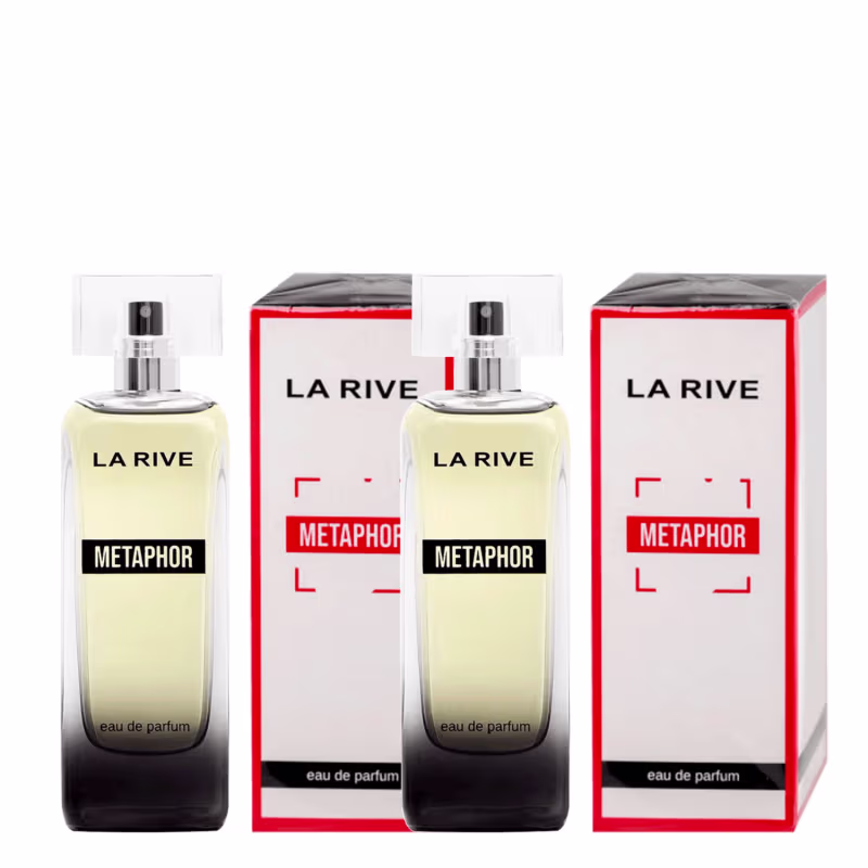 Dois Perfumes da linha Metaphor da marca La Rive.