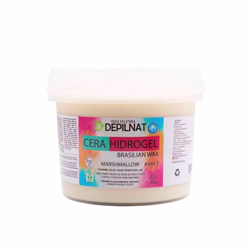Cera Hidrogel 4 Em 1 Branca Coco Depilnat - 4kg