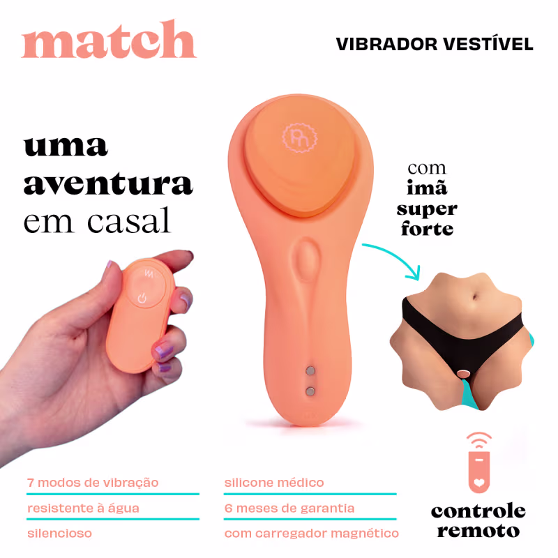 MATCH vibrador vestível controle remoto pantynova