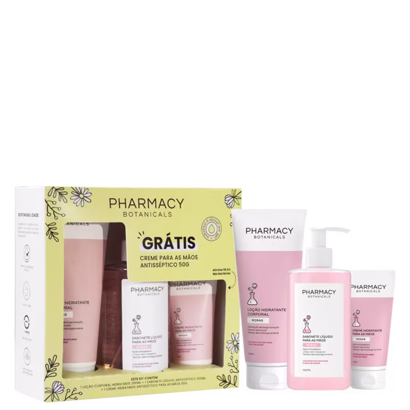 Kit Pharmacy Botanicals Rosas (3 Produtos)