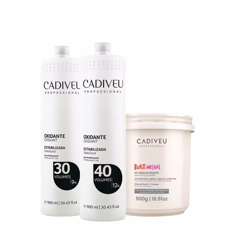 Kit Cadiveu Professional Oxidante 30v 40v e Buriti Mechas (3 produtos)