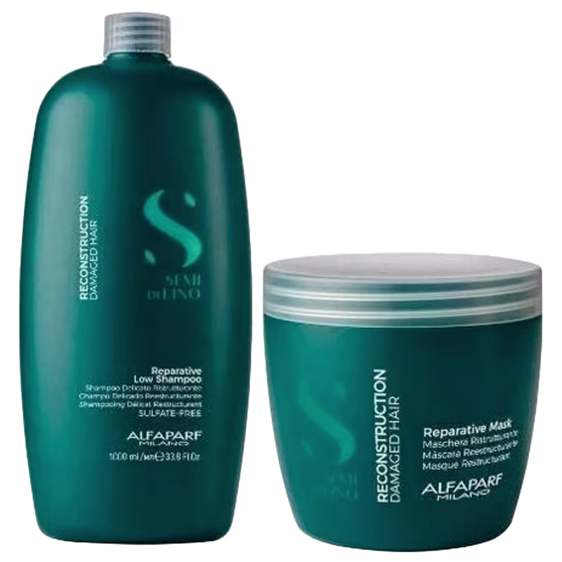 Kit Alfaparf Semi Di Lino Reconstruction Reparative Salon Basic, 2 produtos.