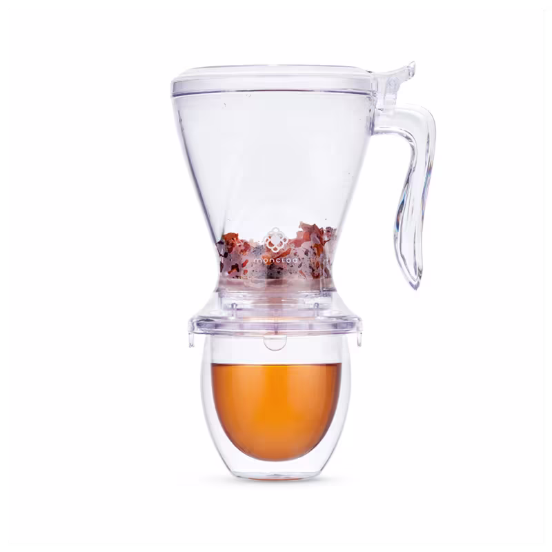 Kit Copo Preparador Infusor de Chá + Chá de Rooibos Baunilha E Rosa Mosqueta Canelle