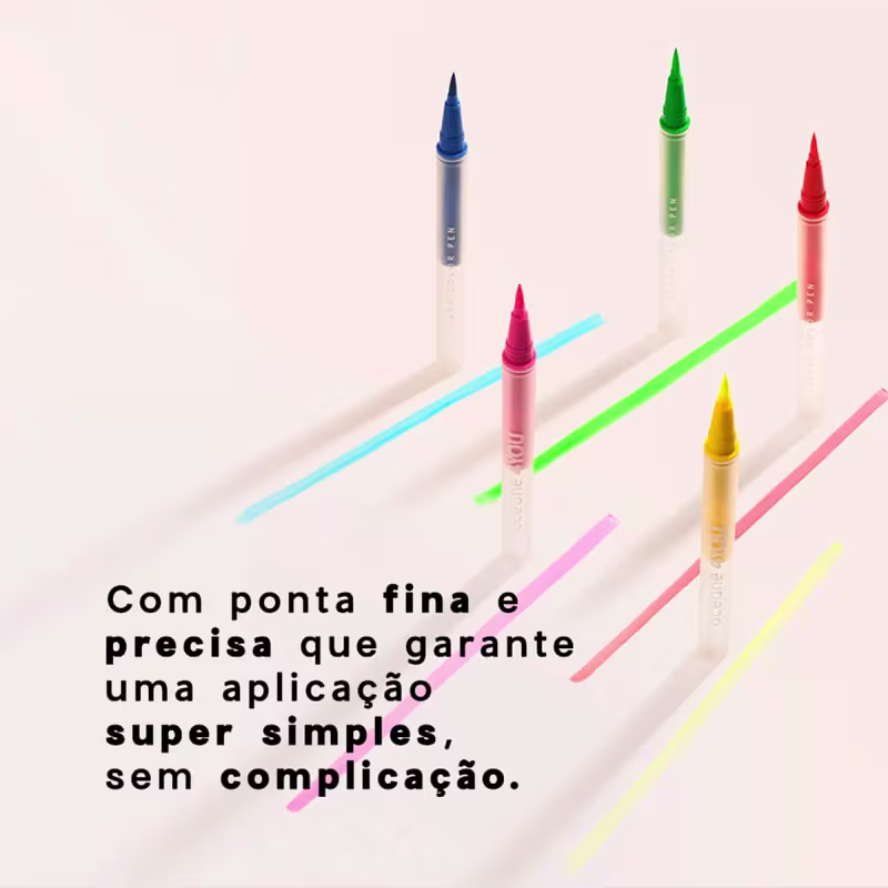 Kit Océane 4you Neon Yellow Blue Pink Green Orange - Caneta Delineadora (5 produtos)