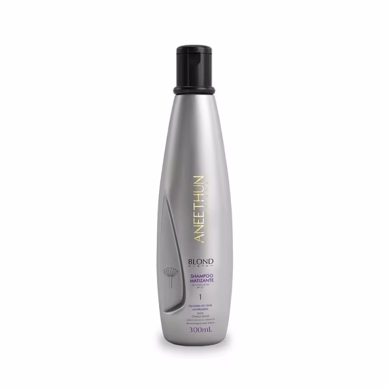 Kit Aneethun Blond System - Shampoo Matizante 300ml + Máscara Cinza 250g + Finalizador Termoativado 250g