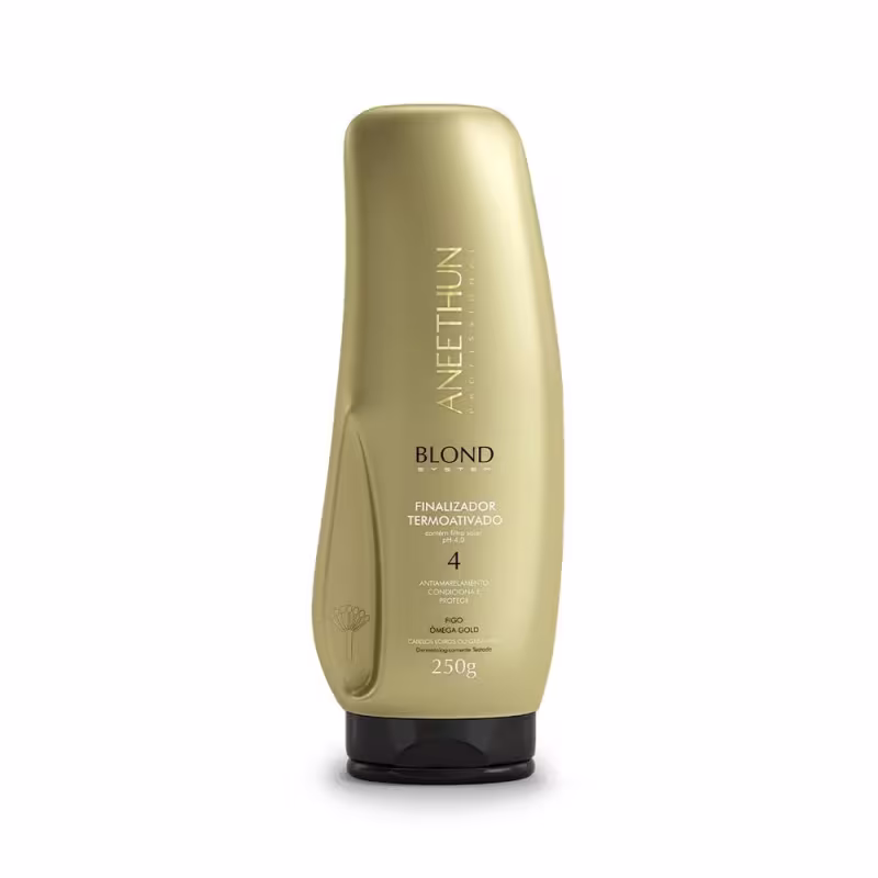 Kit Aneethun Blond System - Shampoo Matizante 300ml + Máscara Cinza 250g + Finalizador Termoativado 250g