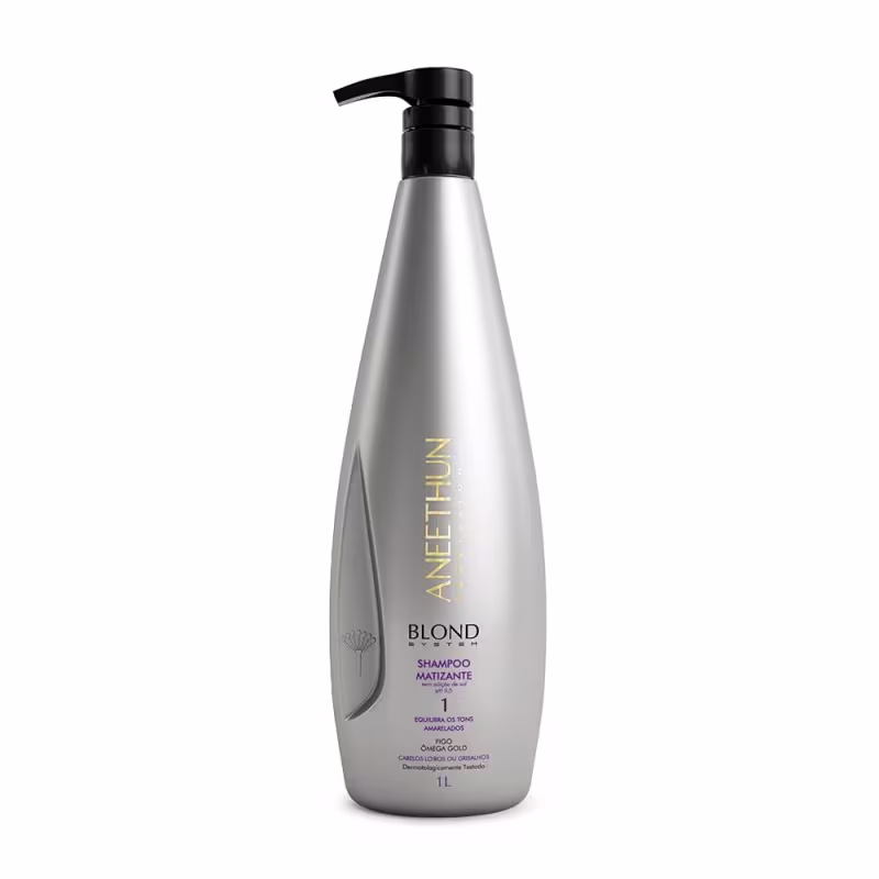 Kit  Aneethun Blond System - Shampoo Matizante 1L + Máscara Matizante 250g + Finalizador Termoativado 250g