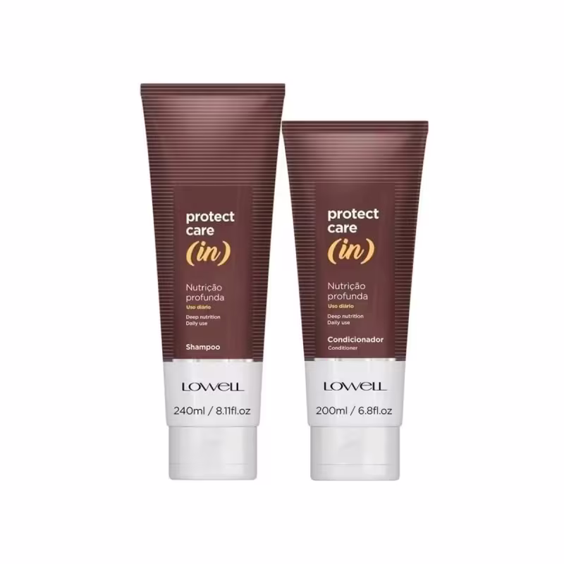 Kit Lowell Protect Care (in) Shampoo Condicionador Máscara e Pour Toi Parfum Cabelo e Corpo (4 produtos)