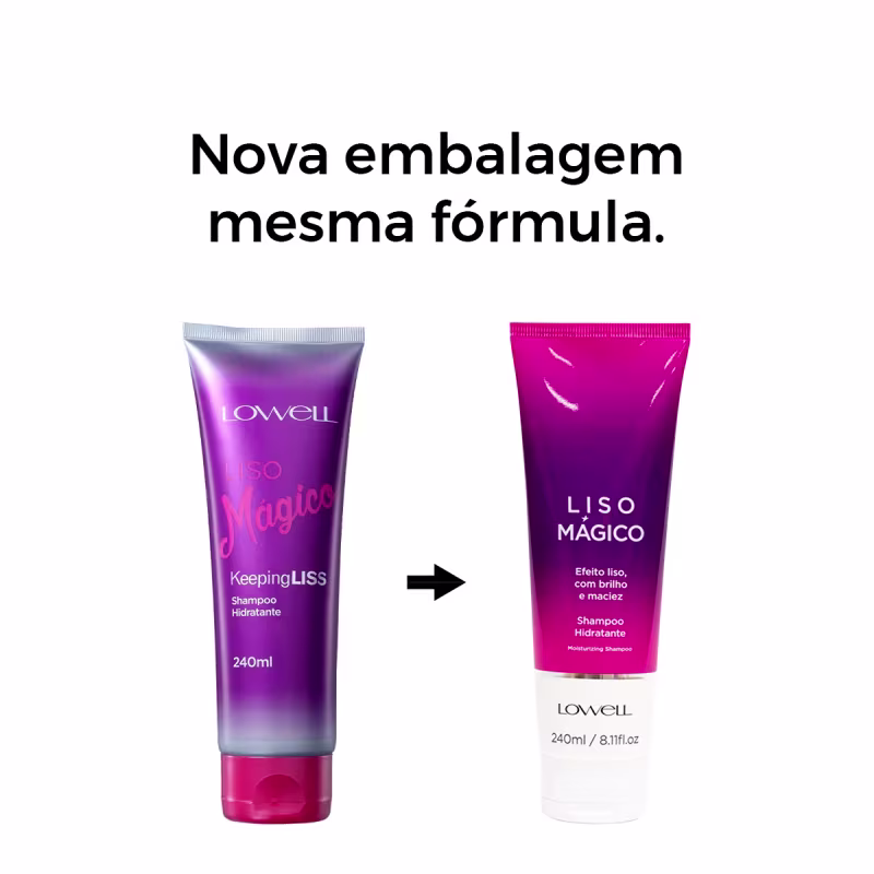 Lowell Liso Mágico Keeping Liss Shampoo Condicionador Máscara e  Pour Toi Parfum Cabelo e Corpo (4 produtos)
