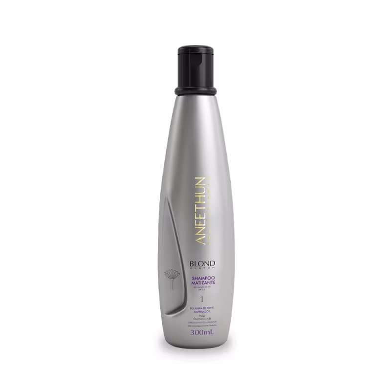 Kit Aneethun Blond System - Shampoo Matizante 300ml + Máscara Cinza 250g + Fluido Termoativado 250g