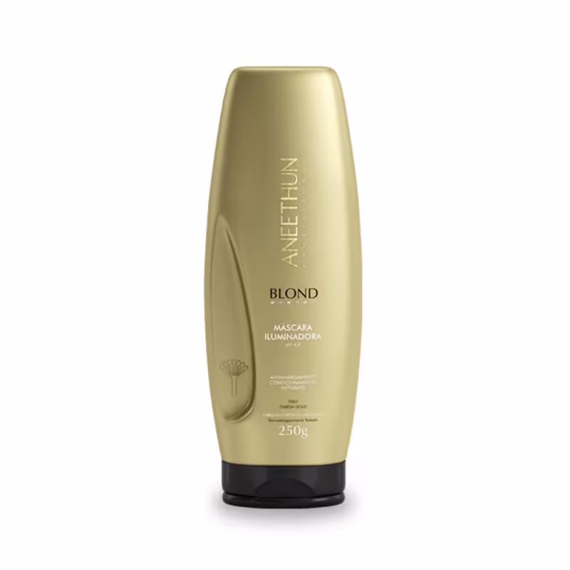 Kit Aneethun Blond System - Shampoo Matizante 300ml + Máscara Matizante 250g + Máscara Iluinadora 250g