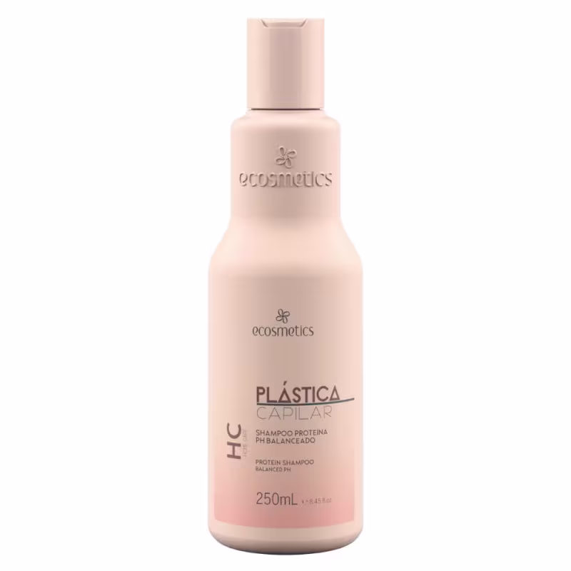 Kit Ecosmetics Plastica Capilar Shampoo 250ml, Máscara 250ml, Leave-in 250ml, Color Glam Blond Oil 60ml