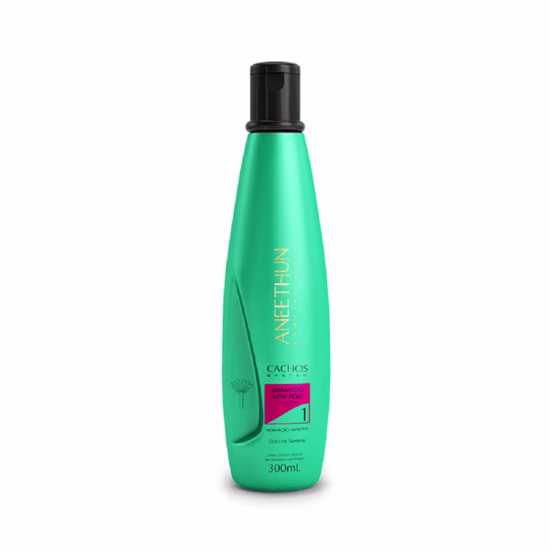 Kit Aneethun Cachos System - Shampoo 300ml + Gelatina 250g + Máscara 500g + Óleo 55ml + Finalizador Ondas e Cachos 250g