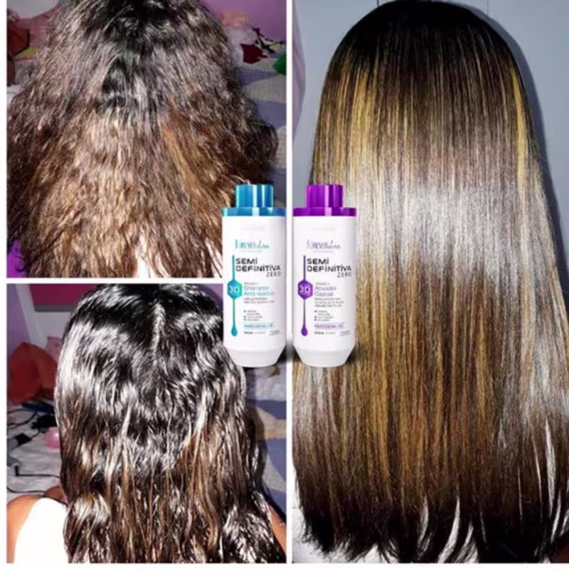 Kit Escova Semi Definitiva Zero 2x900ml Forever Liss S/formo