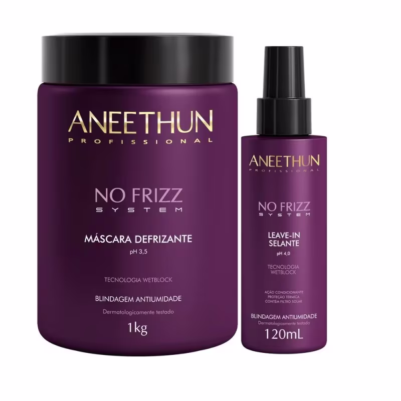 Kit Aneethun No Frizz - Máscara 1Kg + Leave In Selante 120ml