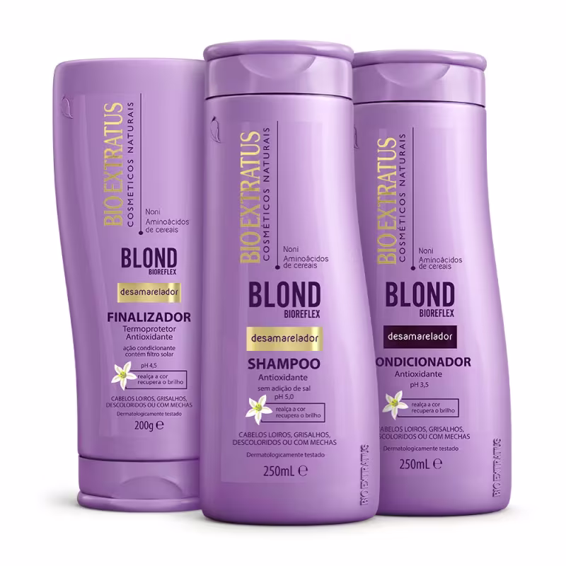 Kit Bio Extratus Blond Bioreflex Shampoo, Condicionador e Finalizador
