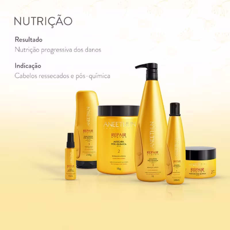 Kit Creme De Silicone E Mascara Repair Aneethun 1 Litro 1Kg