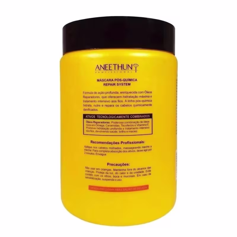 Kit Creme De Silicone E Mascara Repair Aneethun 1 Litro 1Kg