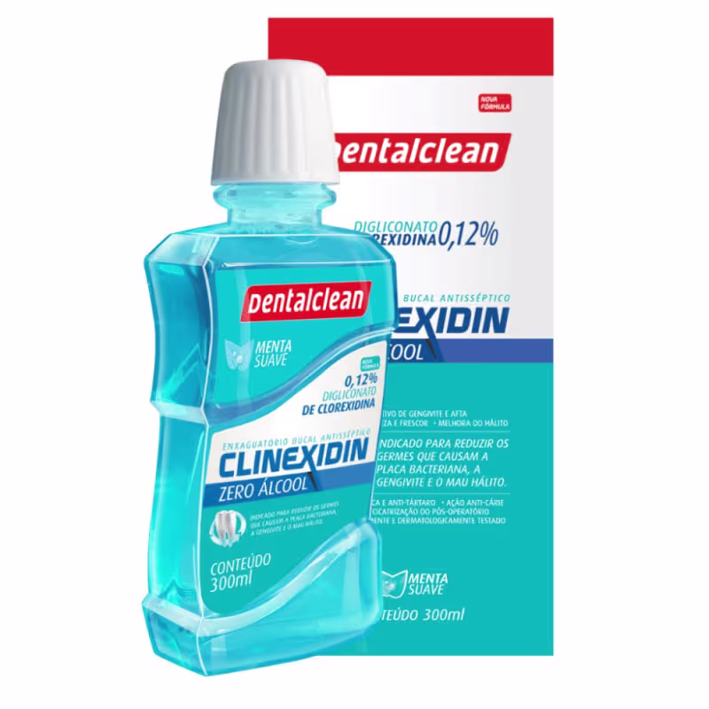 Dentalclean Clinexidin Gengivite Zero Álcool - Antisséptico Bucal 300ml