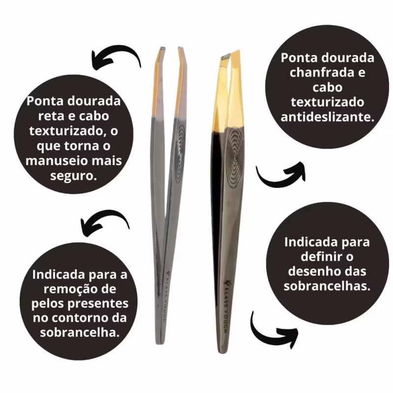 Kit Pinça Reta Tw-048fhqh + Chanfrada TW-048HQH Klass Vough