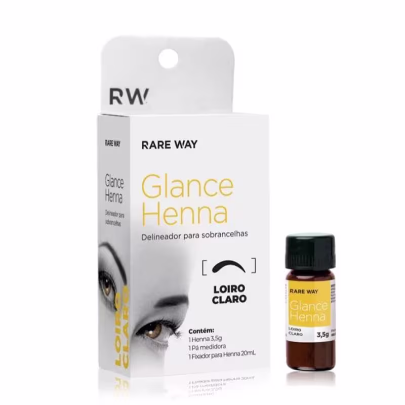 Henna para Sobrancelhas Glance Loiro Claro Rare Way