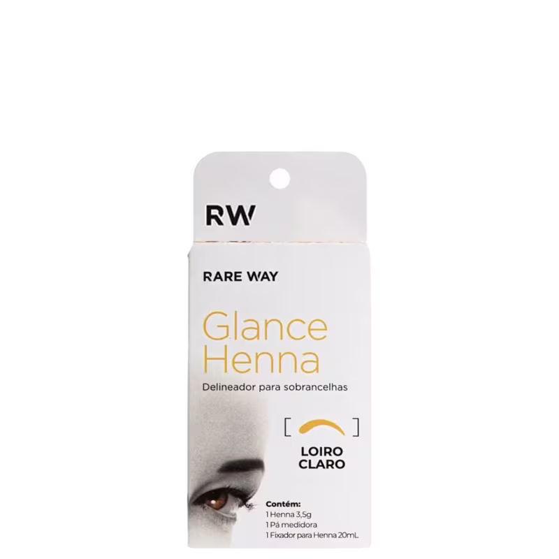Henna para Sobrancelhas Glance Loiro Claro Rare Way