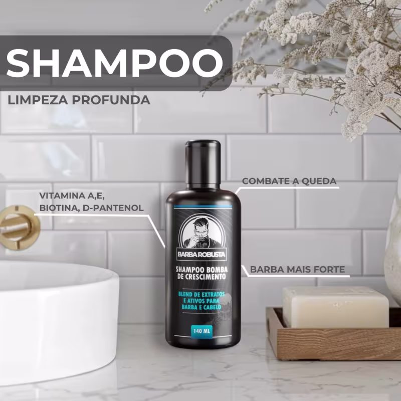 Kit Cuidados Barba Elite Barba Robusta Shampoo, Condicionador, Balm, Óleo, Perfume, Pomada, Pente, Máquina, Necessaire