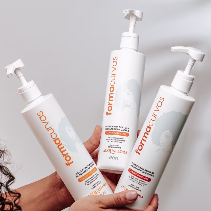 Acquaflora Forma Curvas 4ABC Modelador de Crespos - Creme para Pentear 480ml