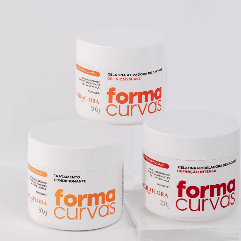 Gelatina Modeladora de Cachos Acquaflora Forma Curvas Definição Intensa 500g