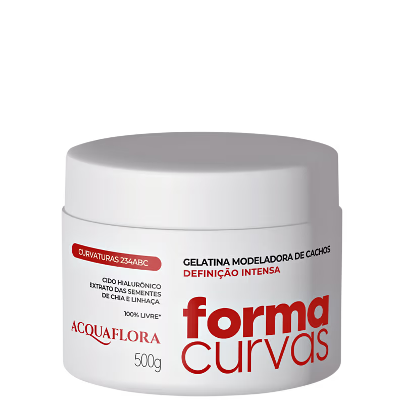 Gelatina Modeladora de Cachos Acquaflora Forma Curvas Definição Intensa 500g