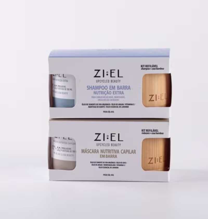 DUPLA NUTRIÇÃO COM CASE DE BAMBU + HIDRATAÇÃO EXTRA: Shampoo + máscar capilar