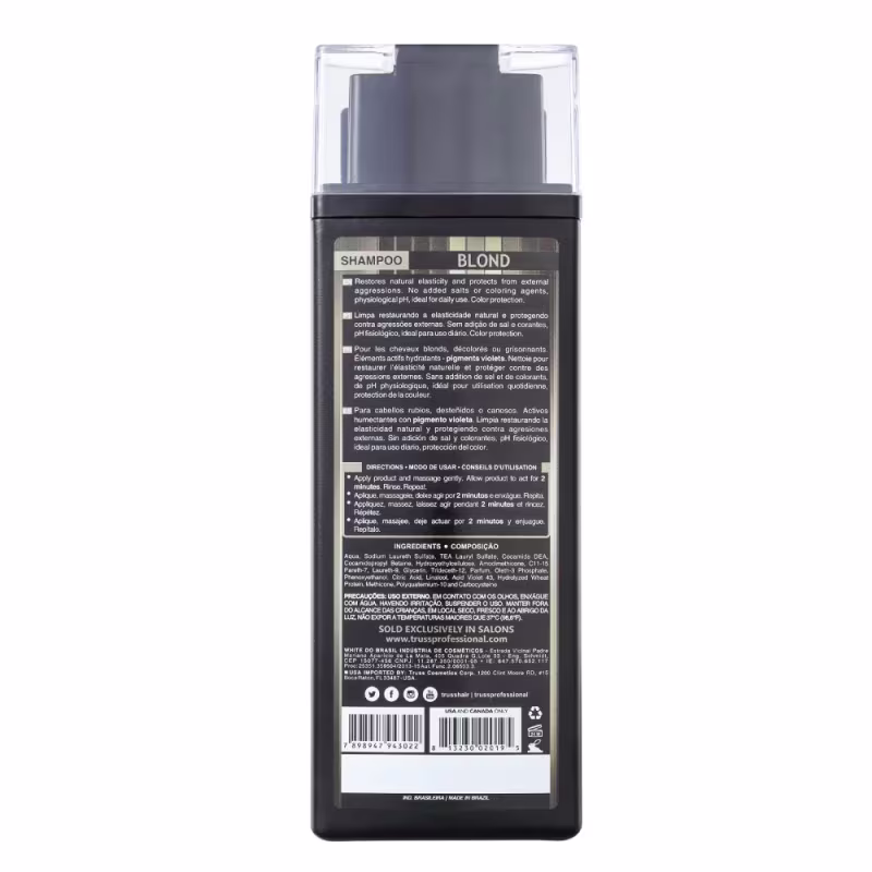 Kit Truss Blond Shampoo 300ml + Condicionador 300ml + Frizz Zero Leave-In 260ml