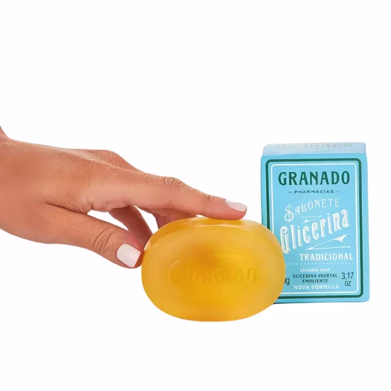 Kit Sabonete Vegetal de Glicerina Granado Tradicional 90g Com 3