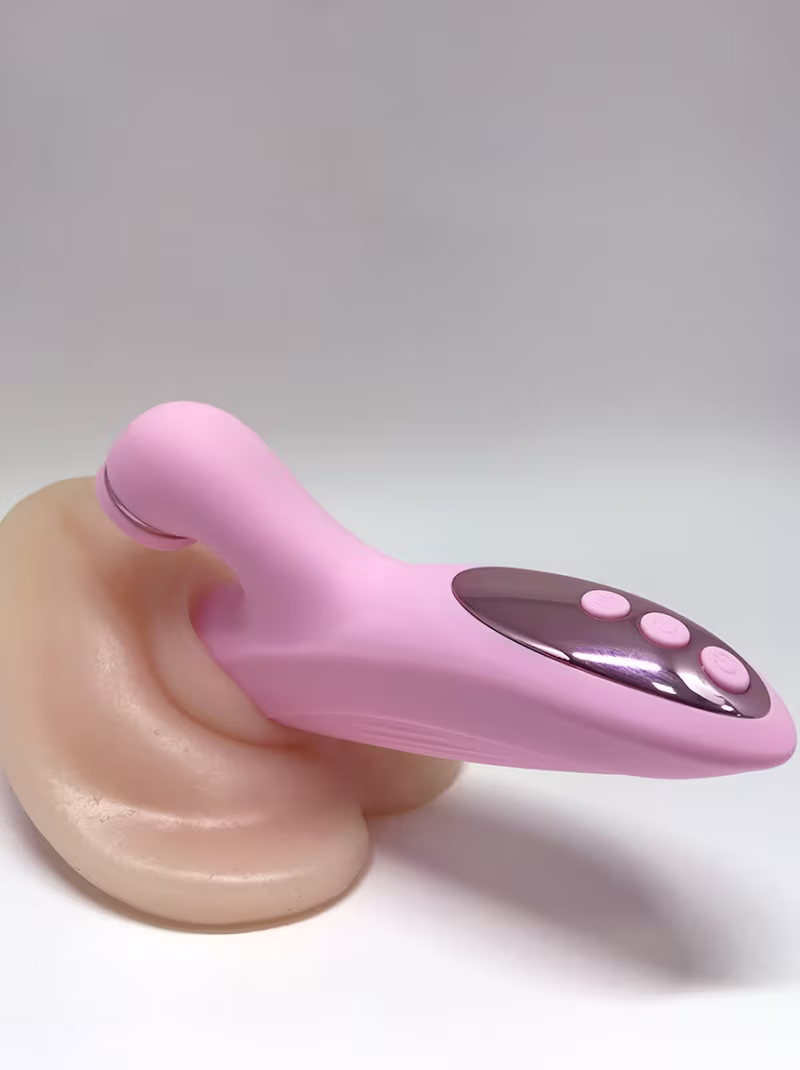 Vibrador e Língua Rabbit com Aquecimento Luna - Vermelho