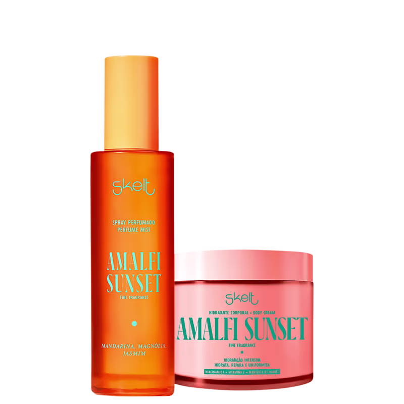 Kit Skelt Amalfi Sunset Hidratante Corporal e Spray Perfumado (2 produtos)