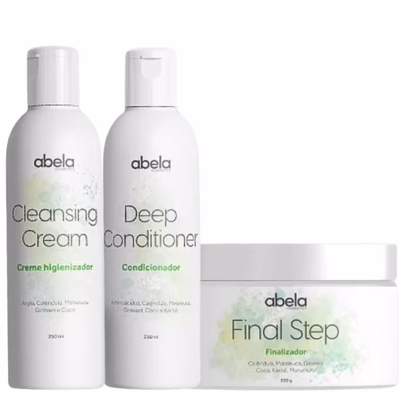 Kit Abela Cosmetics Cleansing + Conditioner + Final Step, 3 produtos.
