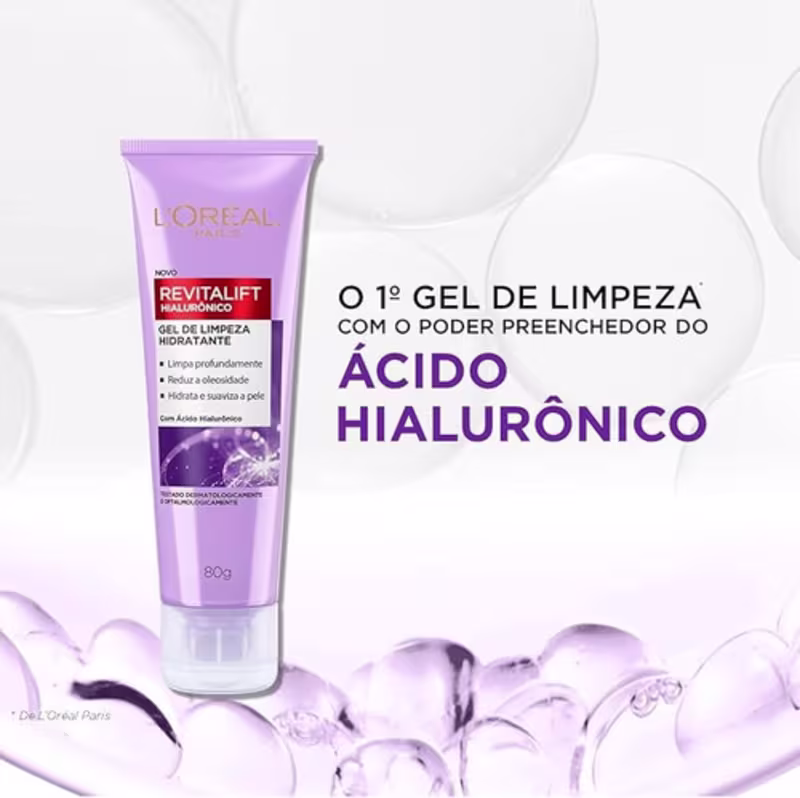 Kit Trio Revitalift Hialurônico Diurno/noturno + Limpeza