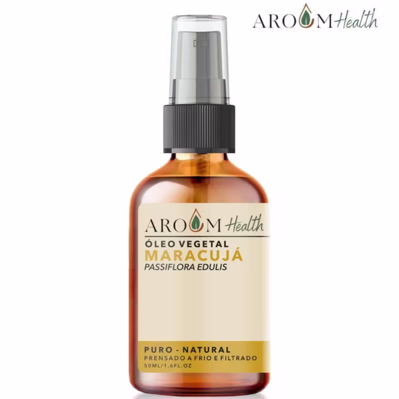 Óleo Vegetal de Maracujá puro Cabelo e Pele - 50 ml Aroom Health