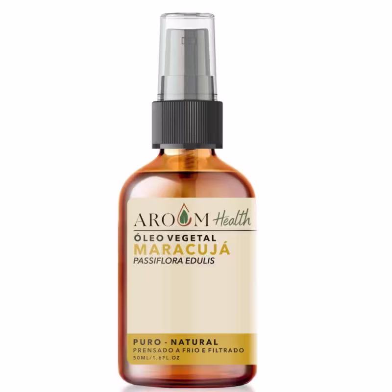 Óleo Vegetal de Maracujá puro Cabelo e Pele - 50 ml Aroom Health