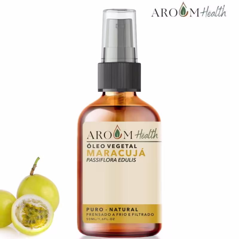 Óleo Vegetal de Maracujá puro Cabelo e Pele - 50 ml Aroom Health
